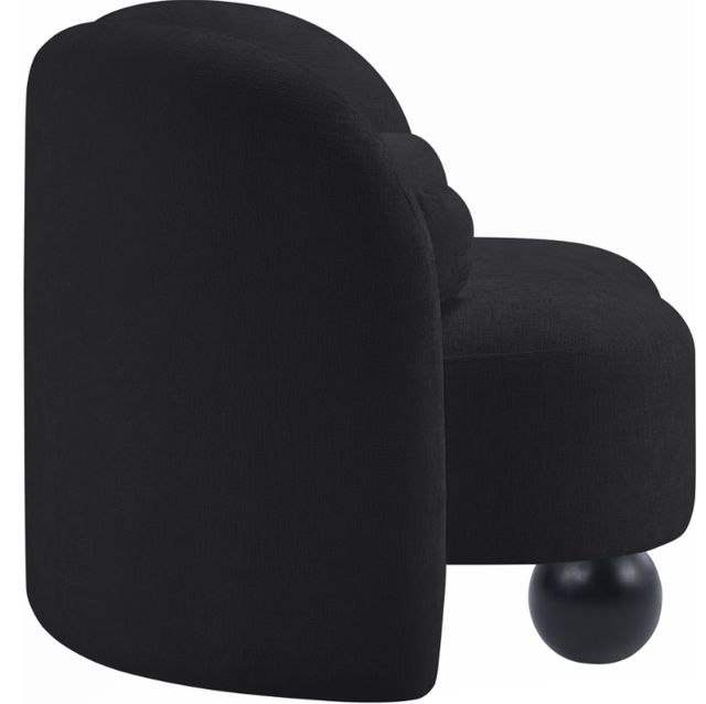 Meridian Furniture Daphne Black Chenille Fabric Accent Chair-2