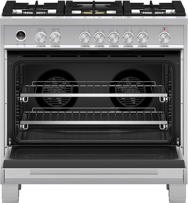 Fisher & Paykel Contemporary Series 9 36" Stainless Steel Pro Style Dual Fuel Range-2