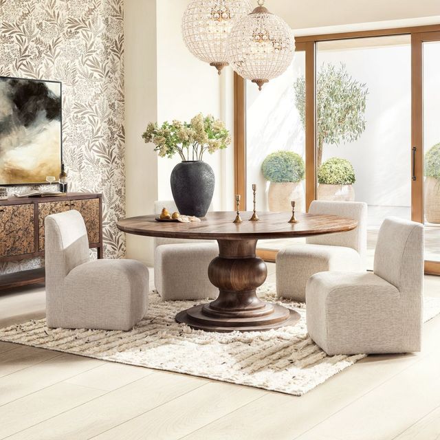 Classic Home Hera Pecan Brown 72" Dining Table-1