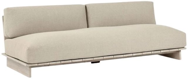 Classic Home Livia Taupe Fabric/Wood Outdoor Sofa-0
