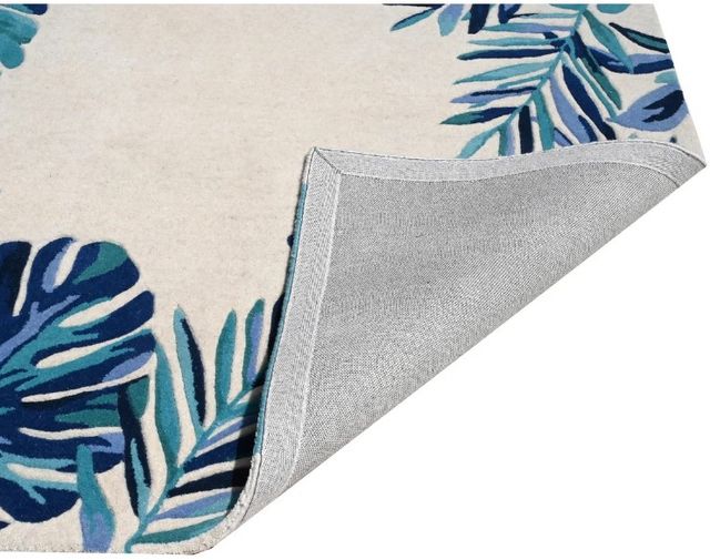 KAS Rugs Cove Blue/Ivory Tropics 5'x8' Area Rug-2