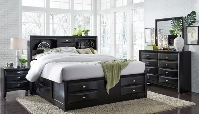 Global Furniture USA Linda 5-Piece Black Queen Bedroom Set-1