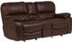 Porter International Designs Ramsey Rodeo Brown Leather-Look Manual Glider Reclining Console Loveseat-0
