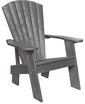 C R Plastics Original Slate Grey Adirondack Chair-0