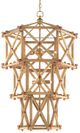 Currey & Company Kingali Natural/New Brass Chandelier-0