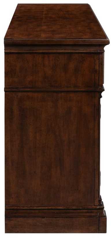 Liberty Furniture Arden Road Satin Cherry 84" Fireplace TV Console with Firebox Insert-3