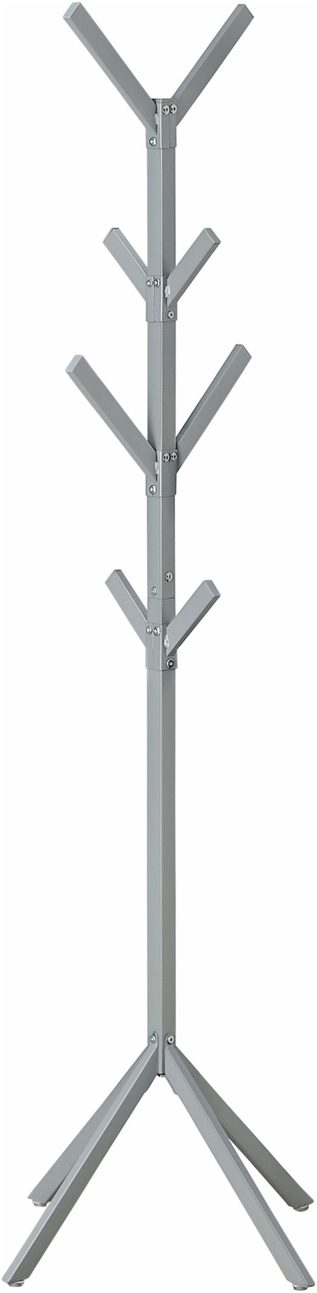 Monarch Specialties Inc. 70" Silver Metal Coat Rack-1