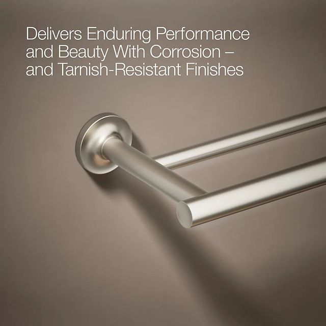 KOHLER® Purist® Vibrant Brushed Nickel 24" Double Towel Bar-4