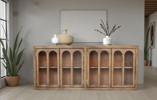 Nest Home Collections Delia Antique Natural Long Cabinet -1