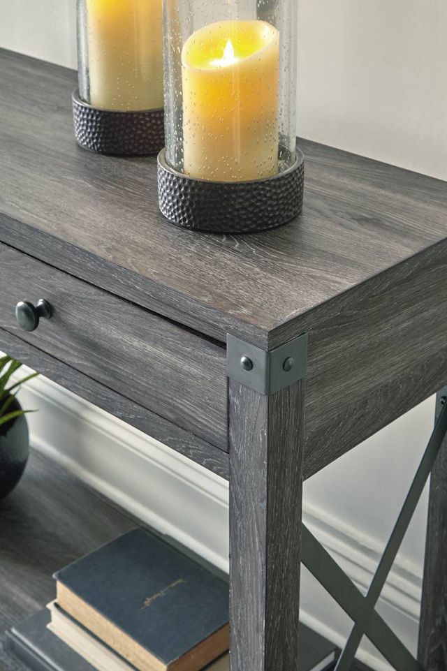 Signature Design by Ashley® Freedan Grayish Brown Console Sofa Table-4