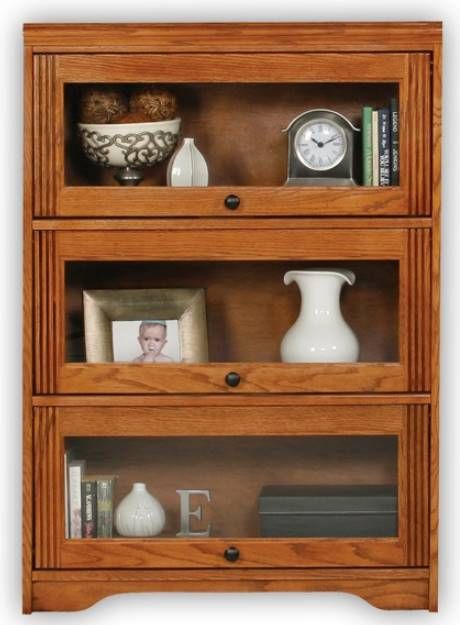 American Heartland Manufacturing Oak 46" Lawyer Bookcase-0