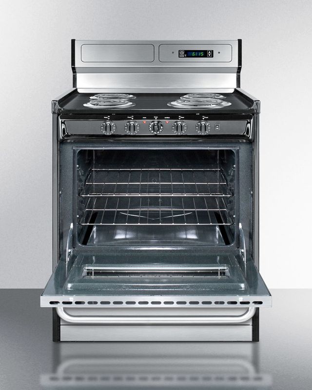 Summit® Professional 30" Stainless Steel Freestanding Electric Range-2