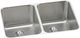 Elkay Lustertone® Classic Lustrous Satin 31-1/4" x 20" x 7-7/8" Double Bowl Undermount Sink with Perfect Drain®-0
