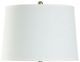 StyleCraft Silver/White 34" Brushed Steel Table Lamp-1