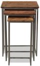 Riverside Furniture Savannah Brown Nesting Side Table with Metal Frame-2