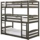 Elements International Trey 3-Piece Grey Wire Brushed Bedroom Set -2
