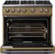 Viking® 5 Series 36" Golden Hour Pro Style Gas (NG) Range with Brushed Brass Trim-1