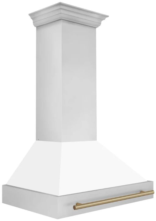 ZLINE Autograph Edition 36" White Matte Wall Mounted Range Hood-3