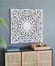 A & B Home Black/White Carved Out Wood Panel-4