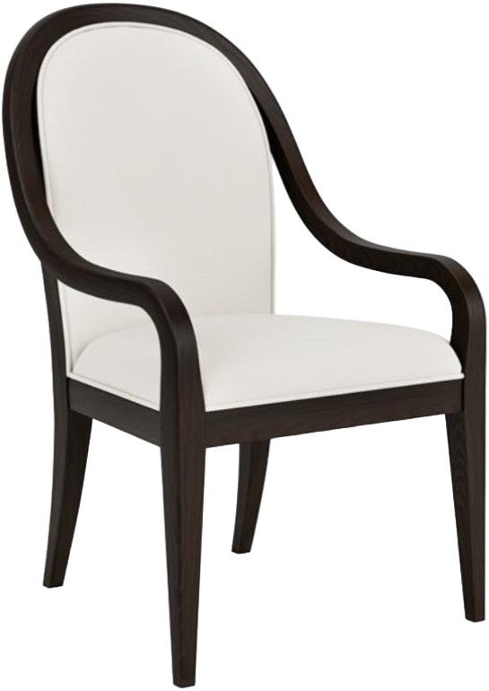 Riverside Furniture Lydia Dark Cabernet/White Curved Upholstered Arm Chair-0