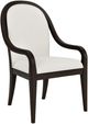 Riverside Furniture Lydia Dark Cabernet/White Curved Upholstered Arm Chair-0