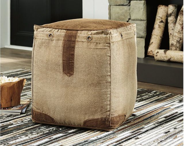 Signature Design by Ashley® Cinnamon Natural Pouf-1