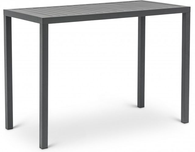 Meridian Furniture Maldives Grey Aluminum 40" Outdoor Patio Rectangle Bar Table-0