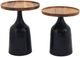 A & B Home 2-Piece Black/Brown End Table Set-1