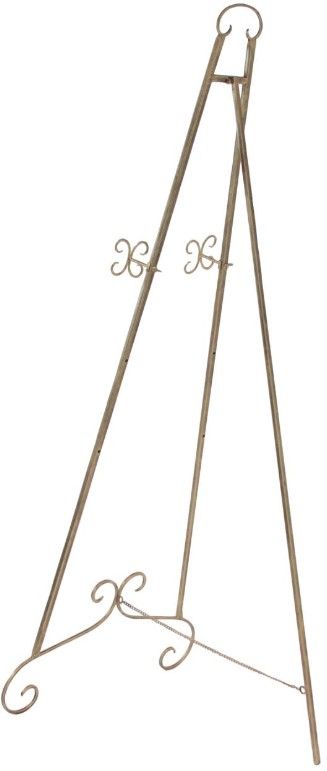 Deco Marche Gold Scroll Large Adjustable 3-Tier Display Easel with Chain Support-0