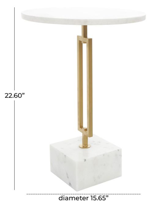 Deco Marche White Accent Table-3