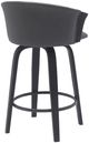 Armen Living Diana Gray/Black Swivel Bar Stool-2