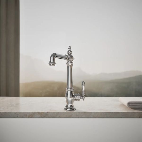 KOHLER® Artifacts® Polished Chrome Single-Handle Kitchen Sink Faucet-3