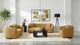 Coaster® Aleisha 3-Piece Mustard Yellow Fabric Upholstered Sofa Set-1