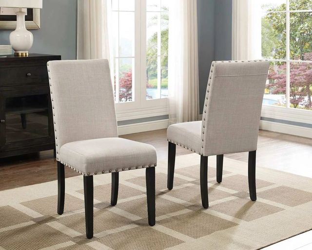 Brassex Inc. Avery 2-Piece Beige/Black Side Chair Set-3