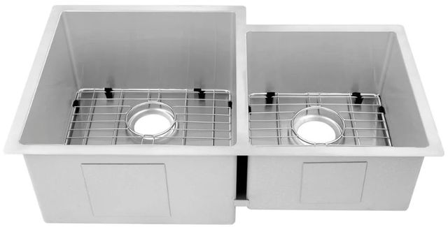 ZLINE Jackson Stainless Steel 32" Undermount Double Bowl Kitchen Sink with Bottom Grid-2