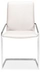Mazin Furniture Jasmine Chrome/White Arm Dining Chair-1
