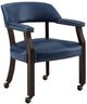 Steve Silver Co. Tournament 5-Piece Medium Cherry/Navy Dining Table Set-2