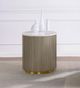 Coaster® Jason Dark Brown White Marble Top End Table with Greige Base-1
