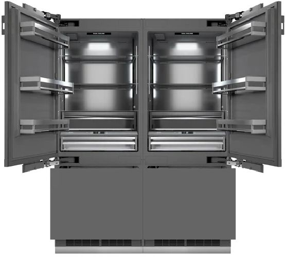 ZLINE 60" 32.2 Cu. Ft. Panel Ready Built-In French Door Refrigerator with Graphite Gray Interior-1