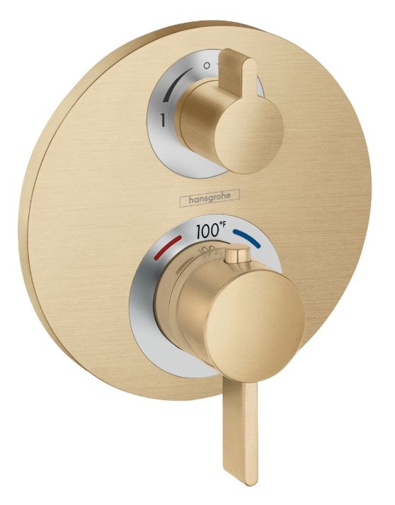 Hansgrohe Ecostat S Brushed Bronze Thermostatic Trim with Volume Control and Diverter-0