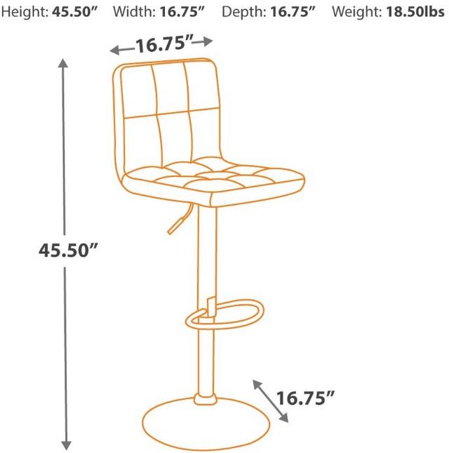 Signature Design by Ashley® Bellatier Black/Chrome Swivel Bar Stool-1