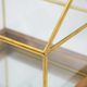 A & B Home Clear/Gold 8.5" Glass House Box-3