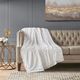 Olliix by Madison Park Zuri 1 White Oversized Faux Fur Throw-1