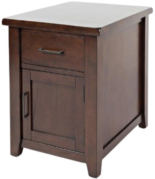 Jofran Inc. Twin Cities Brown Chairside Table-3