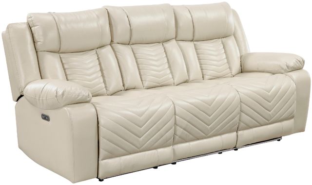 Homelegance® Huron Beige Double Power Reclining Sofa-0