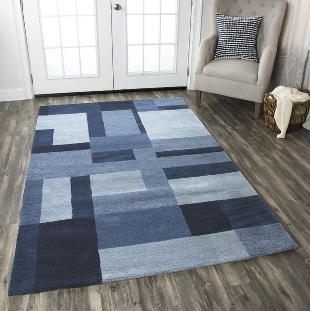 Rizzy Home Colours Blue 2'6" x 8' Runner Rug-1