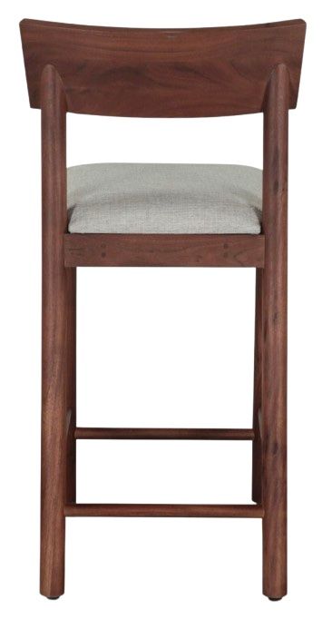 Home Trends & Design Lenox Walnut Upholstered Counter Stool-3