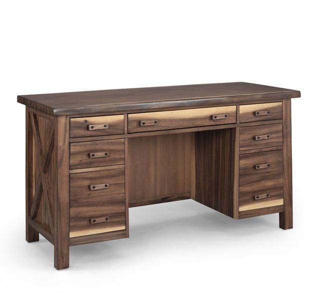 homestyles® Forest Retreat Brown Pedestal Desk-0