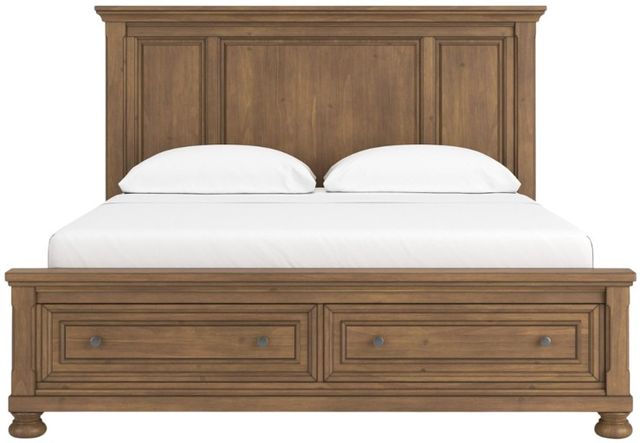 Signature Design by Ashley® Vandenmore Medium Brown California King Storage Panel Bed-2