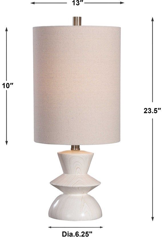 Uttermost® Stevens Bleached Wood Buffet Lamp-2